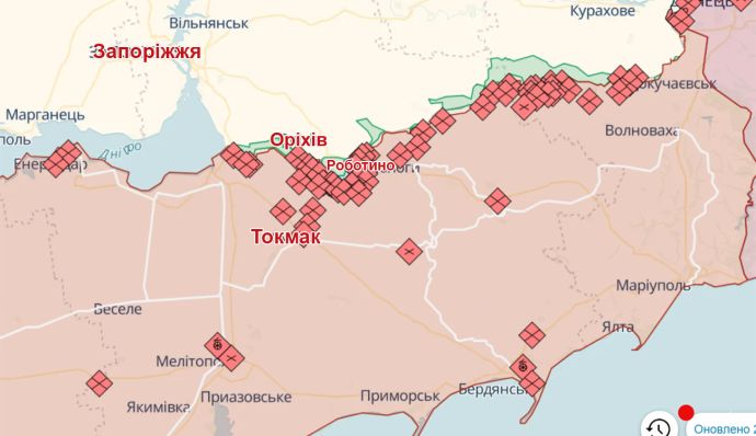 У Росії немає резервів для захисту в разі прориву українською армією фронту в районі Токмака